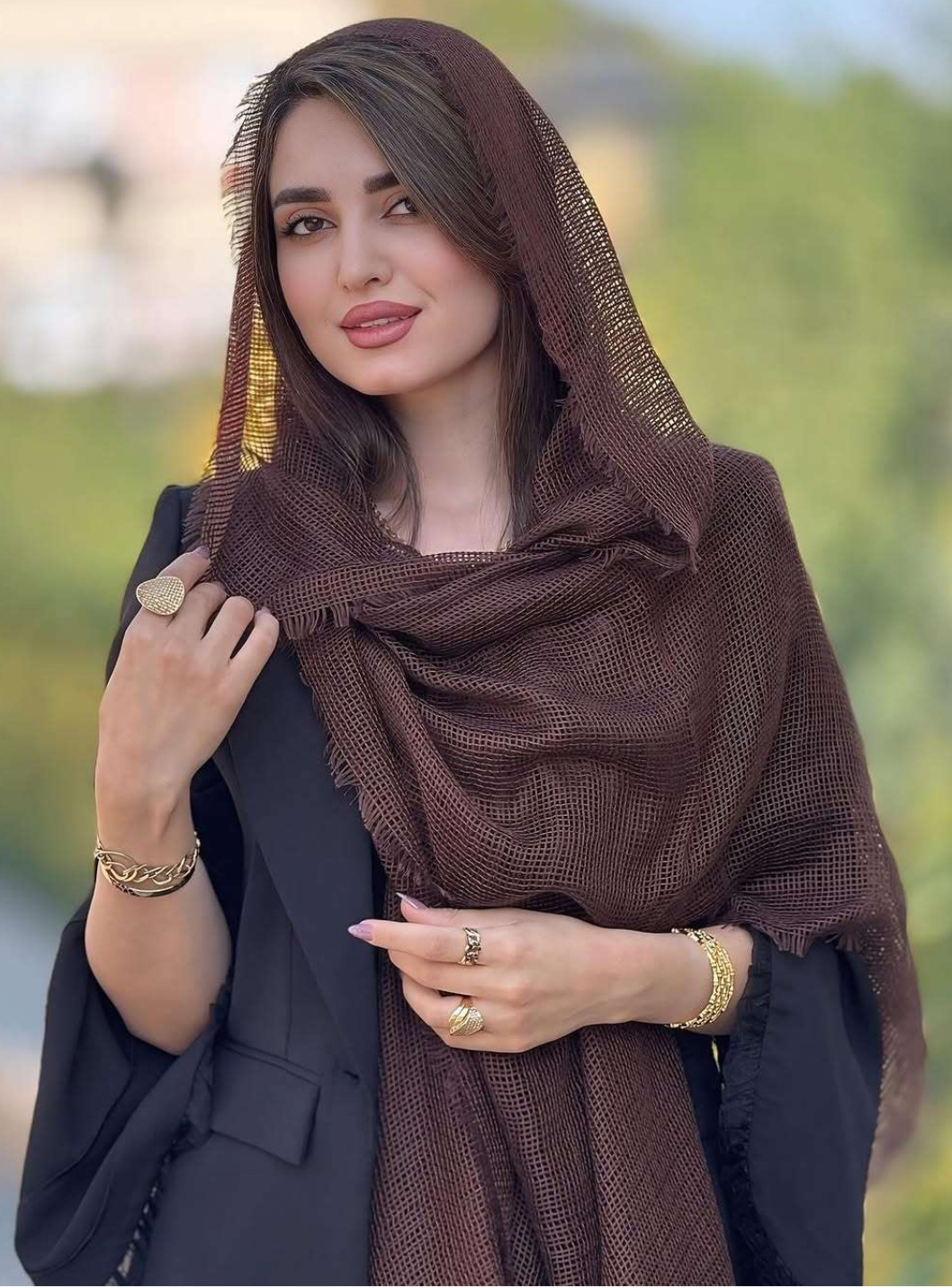 شال کنفی چهارطرف ریش